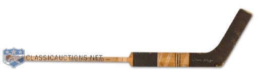 1950s Charlie Hodge Autographed Game Used Stick & Shutout Puck