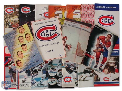 Vintage Montreal Canadiens Media Guide Collection of 18
