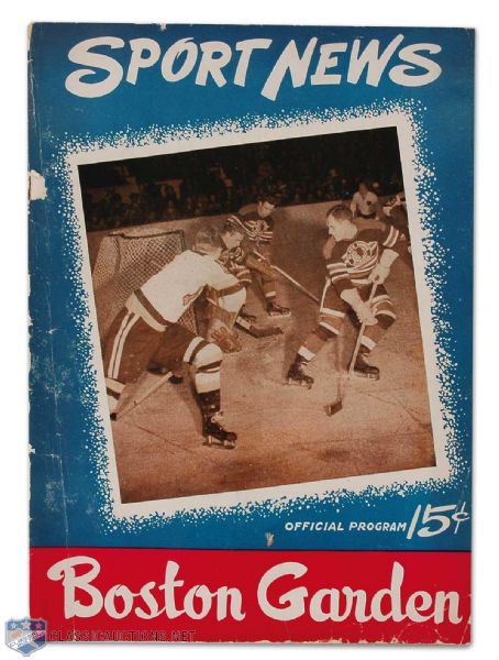 1946 Stanley Cup Finals Program & Ticket Stub
