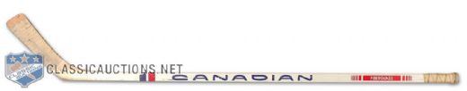 1975-76 Montreal Canadiens Team Signed Stick with Ken Dryden