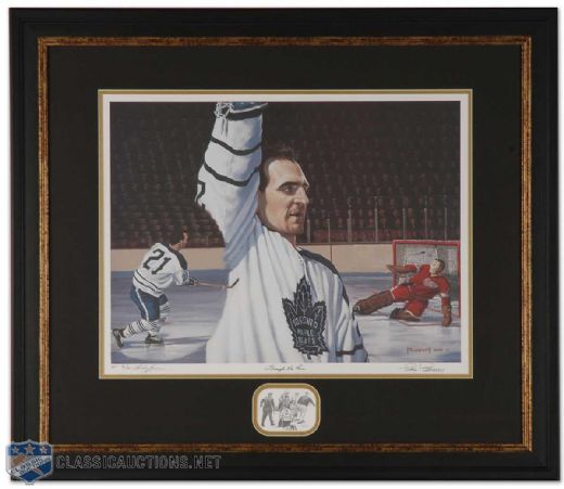 Bob Baun Autographed Through The Pain Framed Lithograph