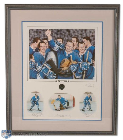 Limited Edition Autographed Frank Mahovlich Framed Lithograph