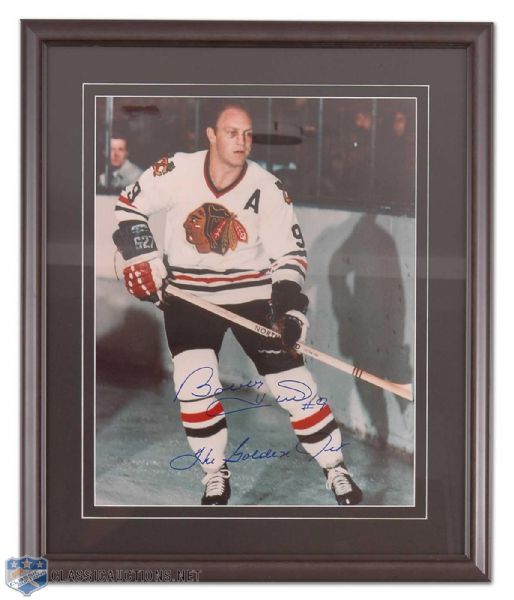 Bobby Hull Autographed Framed Photo Display (22" x 26")