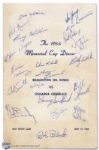 1966 Memorial Cup Dinner Menu Autographed by Bobby Orr & 19 Others