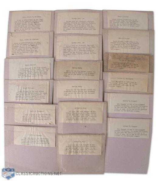1930s Boston Bruins Player Printing Plate Collection of 32