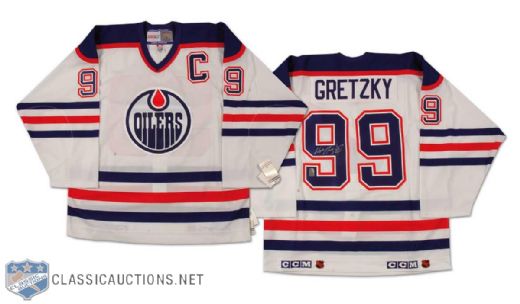 Wayne Gretzky Autographed White Edmonton Oilers Jersey