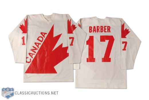 Bill Barber 1976 Canada Cup Team Canada Game Worn Jersey