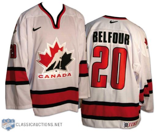 Ed Belfour 2002 Olympics Team Canada Game Jersey