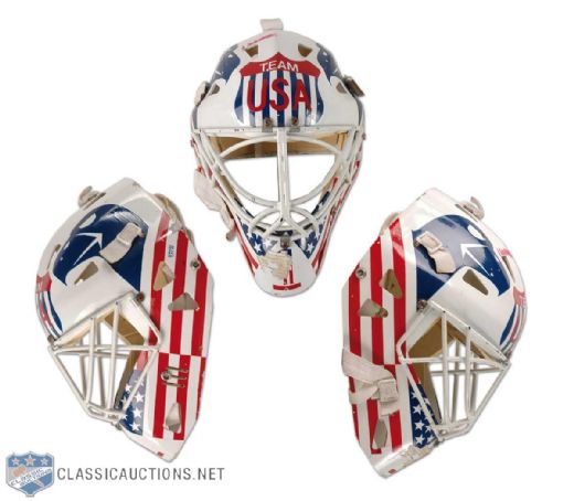 1991-92 Ray LeBlanc Game Worn Team USA Goalie Mask