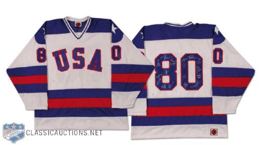 1980 Team USA Team Autographed Jersey