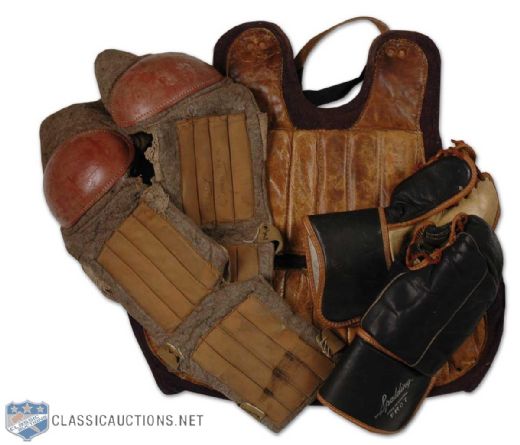 Vintage Goalie Equipment Collection of 4