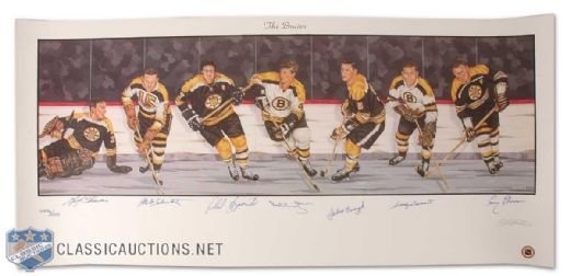 Original Six Autographed Limited Edition Lithograph Collection of 6