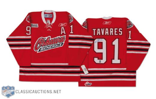 John Tavares Autographed Oshawa Generals Jersey