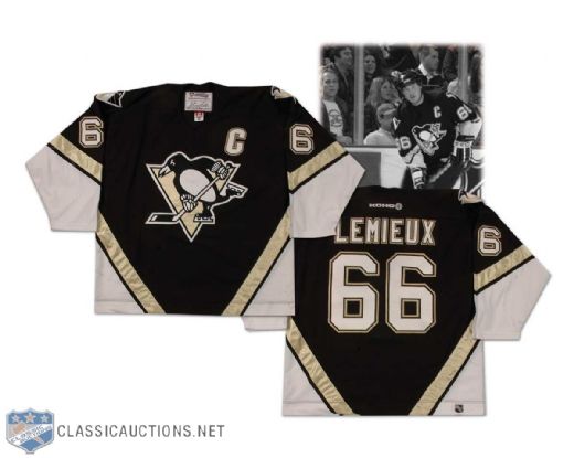 2002-03 Mario Lemieux Pittsburgh Penguins Game Worn Jersey