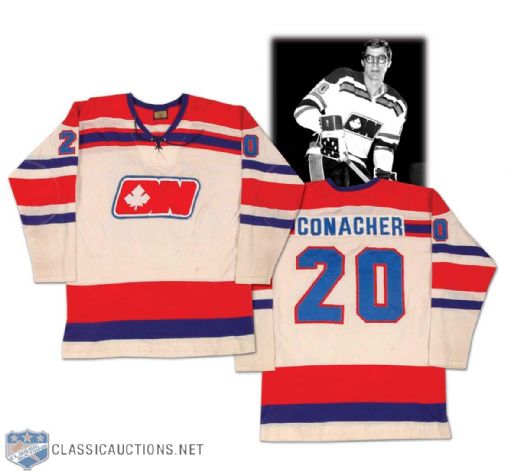 1972-73 Brian Conacher WHA Ottawa Nationals Game Worn Jersey Photo Matched!