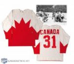 1972 Canada-Russia Summit Series White Team Issued Game Jersey