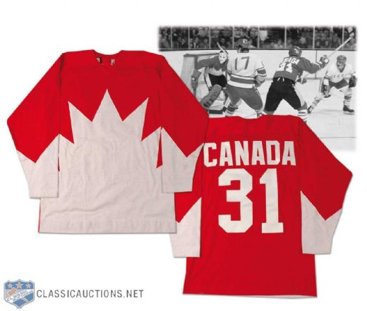 1972 Canada-Russia Summit Series Red Team Issued Game Jersey