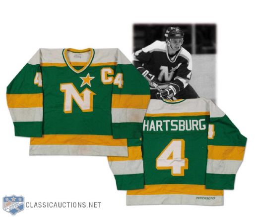 1983-84 Craig Hartsburg Minnesota North Stars Game Worn Jersey