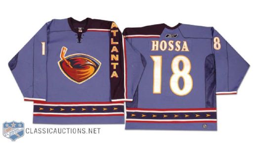 2006-07 Marian Hossa Atlanta Thrashers Game Worn Jersey