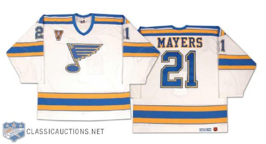 2003-04 Jamal Mayers St. Louis Blues Vintage Game Worn Jersey