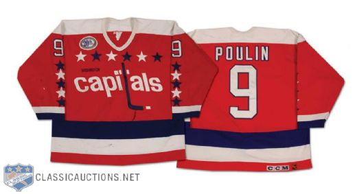 1993-94 Dave Poulin Washington Capitals Game Worn Jersey