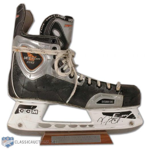 Vincent Lecavalier Autographed Game Worn Skate