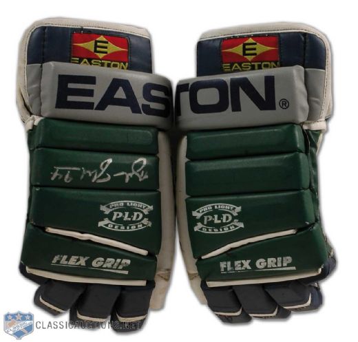 1996 Brendan Shanahan Hartford Whalers Game Worn Gloves