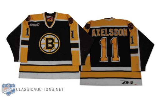 P.J. Axelsson 1999-2000 Boston Bruins Game Worn Jersey