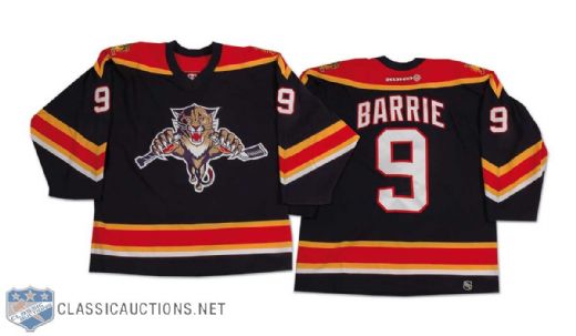 Len Barrie 2000-01 Florida Panthers Game Worn Alternate Jersey