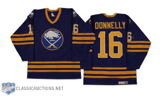 Mike Donnelly Late 1980s Buffalo Sabres Game Worn Jersey