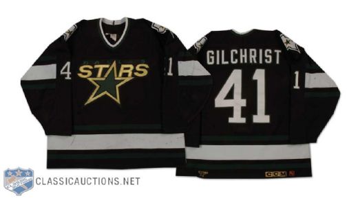 Brent Gilchrist 1995-96 Dallas Stars Game Worn Road Jersey