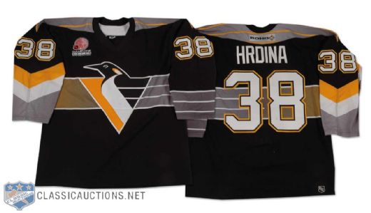 Jan Hrdina 2000-01 Pittsburgh Penguins Game Worn Road Jersey From GameOne Japan