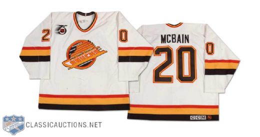 Andrew McBain 1991-92 Vancouver Canucks Game Worn Jersey