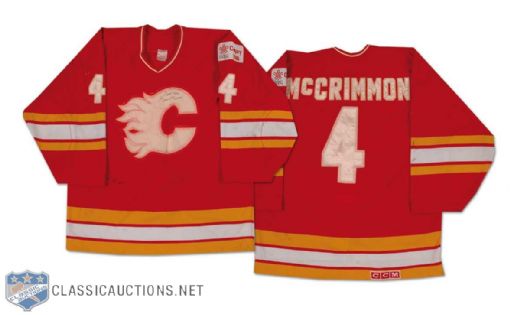 Brad McCrimmon Autographed 1987-88 Calgary Flames Game Worn Jersey