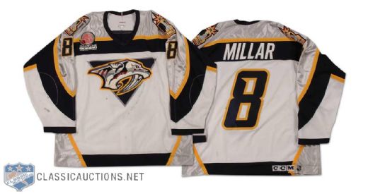 Craig Millar 2000-01 Nashville Predators Game Worn Jersey