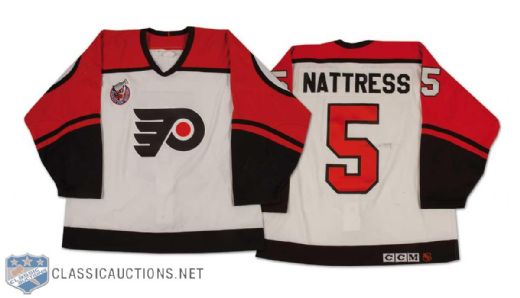 Ric Nattress 1992-93 Philadelphia Flyers Game Worn Road Jersey