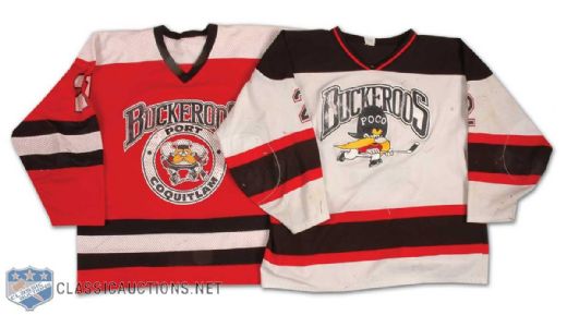 1992-99 Port Coquitlam Buckeroos Game Worn Jerseys Collection of 2