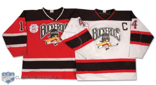 2004-06 Port Coquitlam Buckeroos Game Worn Jersey Collection of 2