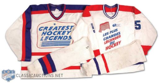 Guy Lapointe Greatest Hockey Legends Game Worn Jersey Collection of 2