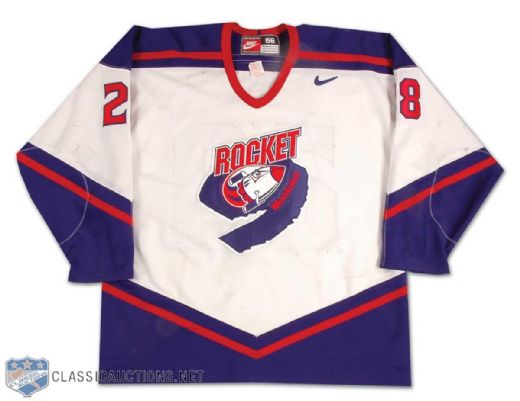 2001-02 Sylvain Angers QMJHL Montreal Rocket Game Worn Jersey