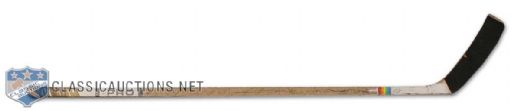 1980-81 Maple Leafs Team Autographed Borge Salming Game Used Stick