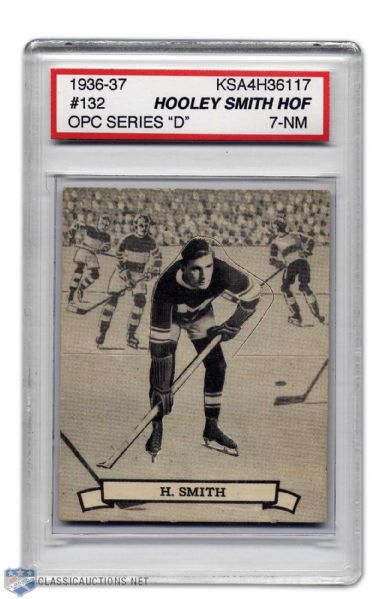 Hooley Smith 1936-37 OPC Series D Card Graded KSA 7