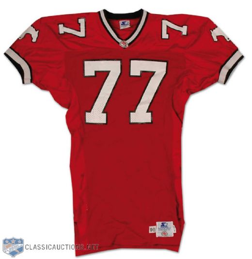 1990s CFL Calgary Stampeders Game Worn Jersey Collection of 6