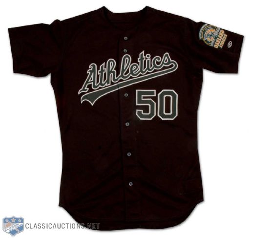 Oakland Athletics 1990s-2000 Jersey and Warmup Top Collection of 13