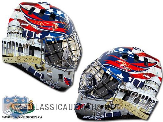Washington Capitals 2008/2009 Team Signed Full Size Goalie Mask