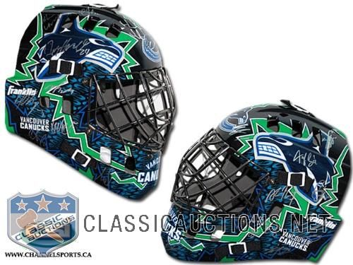 Vancouver Canucks 2008/2009 Team Signed Full Size Goalie Mask