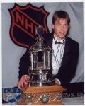 Patrick Roy Autographed Montreal Canadiens Vezina Trophy 8x10 Photograph