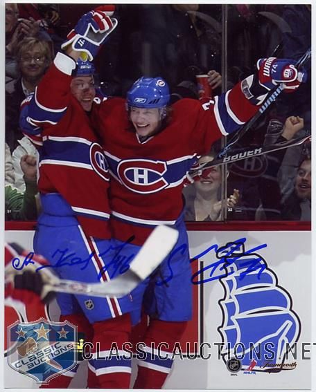 Andrei & Sergei Kostitsyn DUAL Autographed Montreal Canadiens 8x10 Photograph