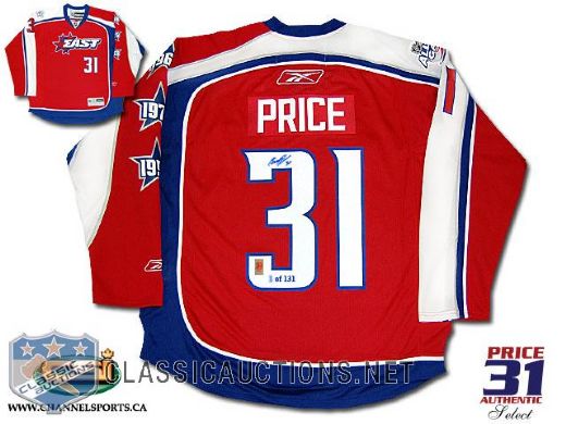 Carey Price Autographed 2009 All-Star Limited Edition Jersey #100/131