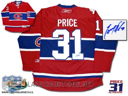 Carey Price Autographed Montreal Canadiens Vintage Model Jersey